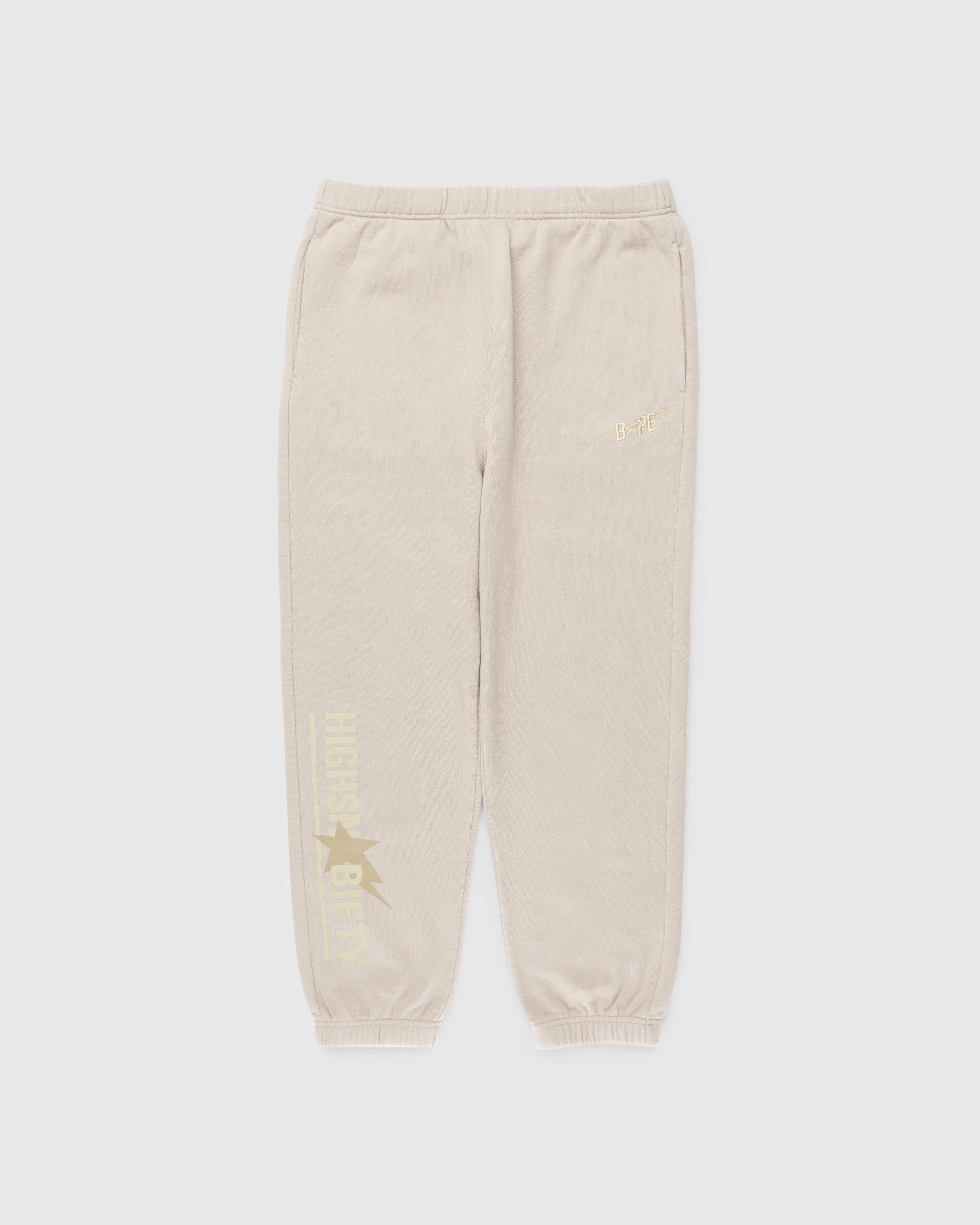 BAPE x Highsnobiety Heavy Washed Sweat Pants Beige